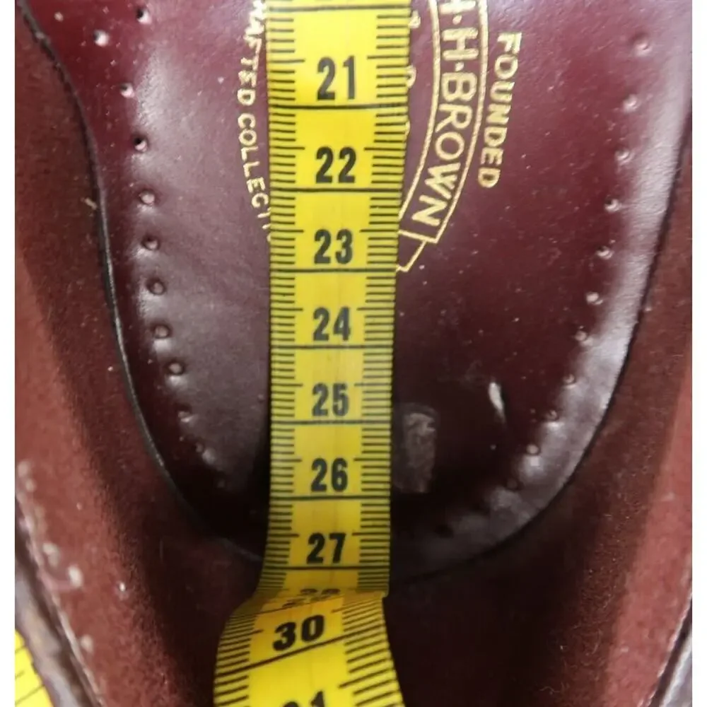 HH Brown Shoes Mens 9 Loafer Tassel Dress Handcrafted Water Mocs Leather Vintage